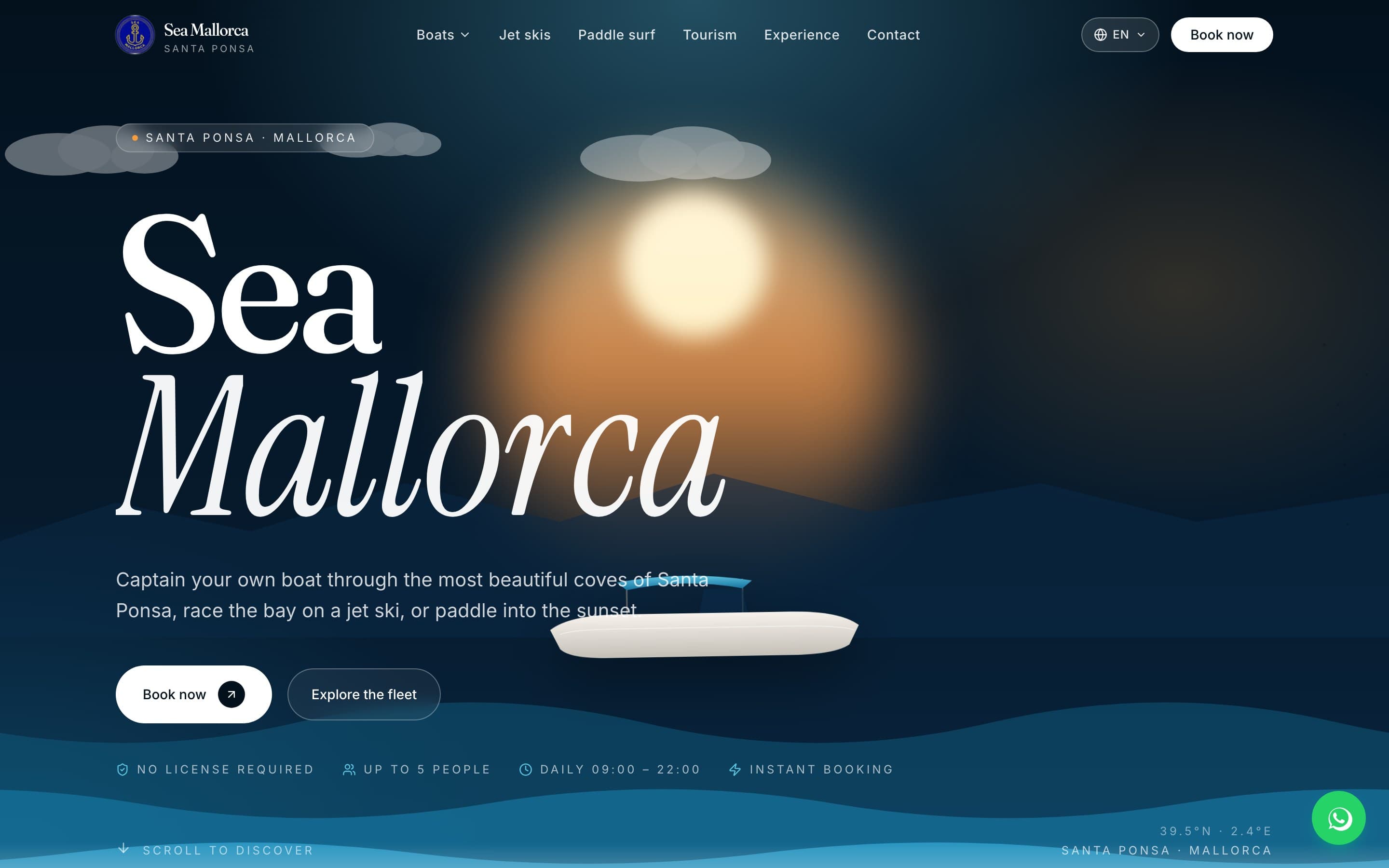 Captura real de la web Sea Mallorca